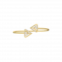 Diamond and Gold Christmas Triangle Bracelet