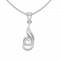 Golden Twirls Diamond Pendant Set