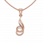 Golden Twirls Diamond Pendant Set
