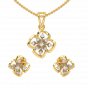The Dramatic Flower Diamond Pendant Set