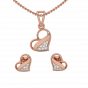Melting Heart Diamond Pendant Set
