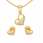 Melting Heart Diamond Pendant Set