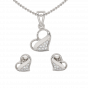 Melting Heart Diamond Pendant Set
