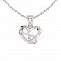 The Heart Infinity Diamond Pendant Set