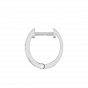 Tic Tac Go Diamond Half Round Hoop Earrings