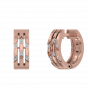 Tic Tac Go Diamond Half Round Hoop Earrings