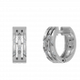 Tic Tac Go Diamond Half Round Hoop Earrings