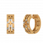 Tic Tac Go Diamond Half Round Hoop Earrings