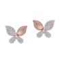 Happy Butterfly Diamond Stud Earrings