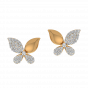 Happy Butterfly Diamond Stud Earrings