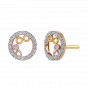 Tango Round Diamond Stud Earrings