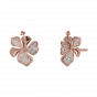 Fancy Floral Diamond Stud Earrings