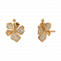 Fancy Floral Diamond Stud Earrings