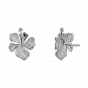 Fancy Floral Diamond Stud Earrings