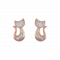 Kitty Treat Diamond Stud Earrings