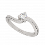 Solitaire Swirl Diamond Ring 