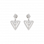Diamond and Gold Christmas Triangle Earring