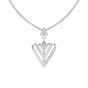 Diamond and Gold Christmas Triangle Pendant