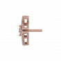 The Round Square Diamond Stud Earrings