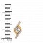 The Round Square Diamond Stud Earrings