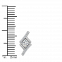 The Round Square Diamond Stud Earrings