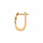 Golden Stroke Diamond Hoop Earrings