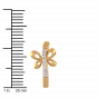 Golden Stroke Diamond Hoop Earrings