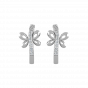 Golden Stroke Diamond Hoop Earrings