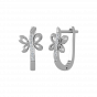 Golden Stroke Diamond Hoop Earrings