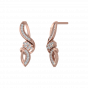 Golden Curves Diamond Stud Earrings