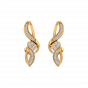 Golden Curves Diamond Stud Earrings