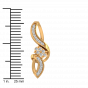 Golden Curves Diamond Stud Earrings