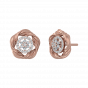 Golden Glow Diamond Stud Earrings