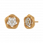 Golden Glow Diamond Stud Earrings