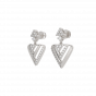 Diamond and Gold Christmas Triangle Earring