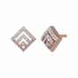 Pair The Square Diamond Stud Earrings