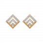 Pair The Square Diamond Stud Earrings