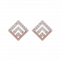 Pair The Square Diamond Stud Earrings