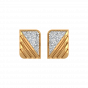 The Golden Stripes Diamond Stud Earrings