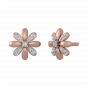 Floral Choice Gold Diamond Floral Earrings