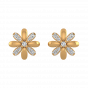 Floral Choice Gold Diamond Floral Earrings
