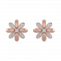Floral Choice Gold Diamond Floral Earrings