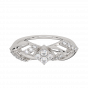 Diamond and Gold Christmas Star Ring