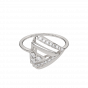 Diamond and Gold Christmas Triangle Ring