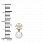 The Snowflakes Gold Diamond & Pearl Earring