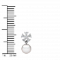 The Snowflakes Gold Diamond & Pearl Earring