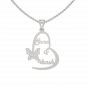 Best Couple Heart Name Gold Diamond Pendant
