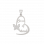 Best Couple Heart Name Gold Diamond Pendant