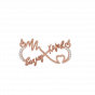 Infinity Best Couple Name Gold Diamond Pendant