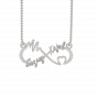 Infinity Best Couple Name Gold Diamond Pendant